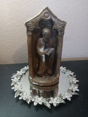 GORGEOUS Signed Gypsum St Luke 7" 3D Relief Sculpture From Spain